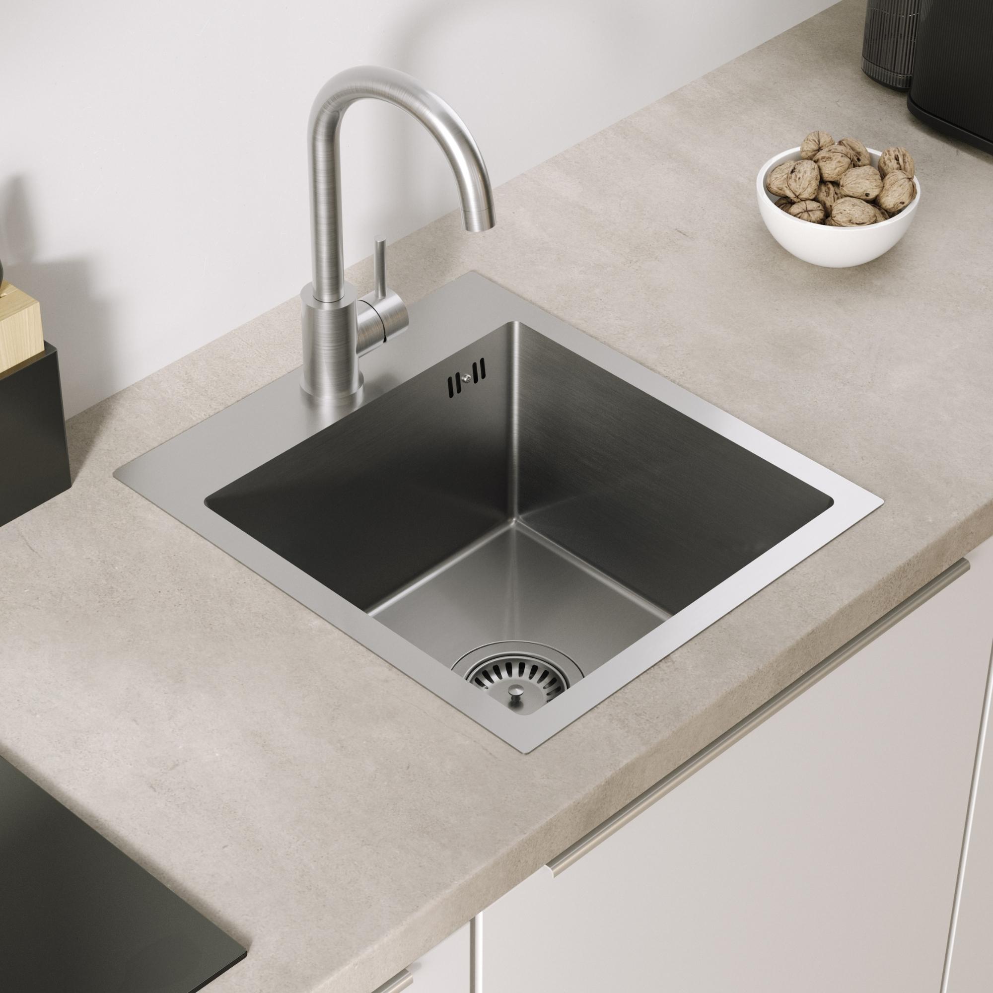 Zlew stalowy COLE 90 aranżacja